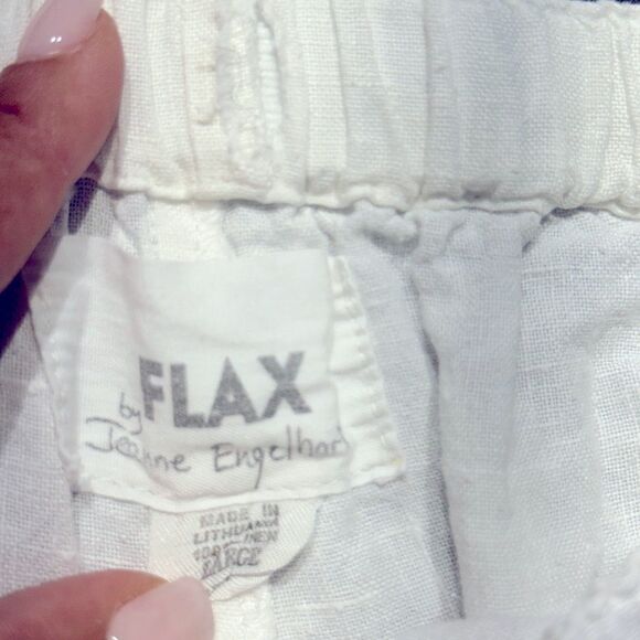 Flax Linen pants Sz L stretchy waist - Picture 4 of 4